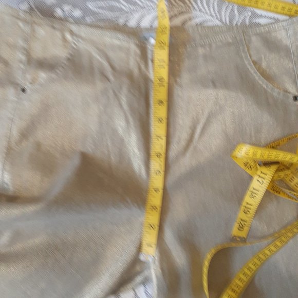 Philippe ADEC2  Wide Leg Gold Metallic  Pants NWT - Picture 14 of 16